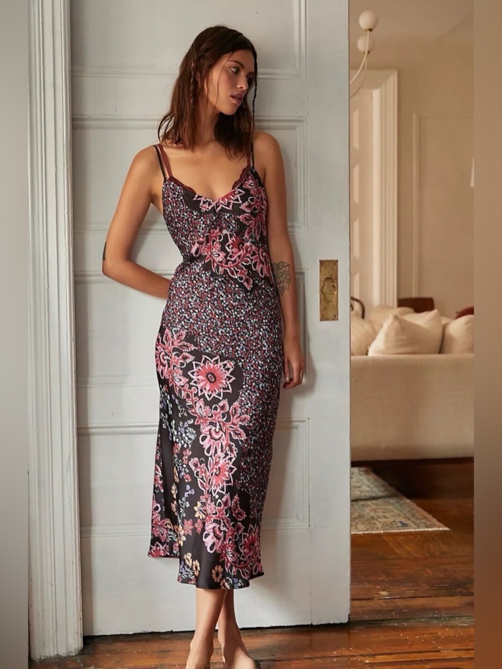 🎉LAST PIECE🎉Free People Your Better Side Midi Slip